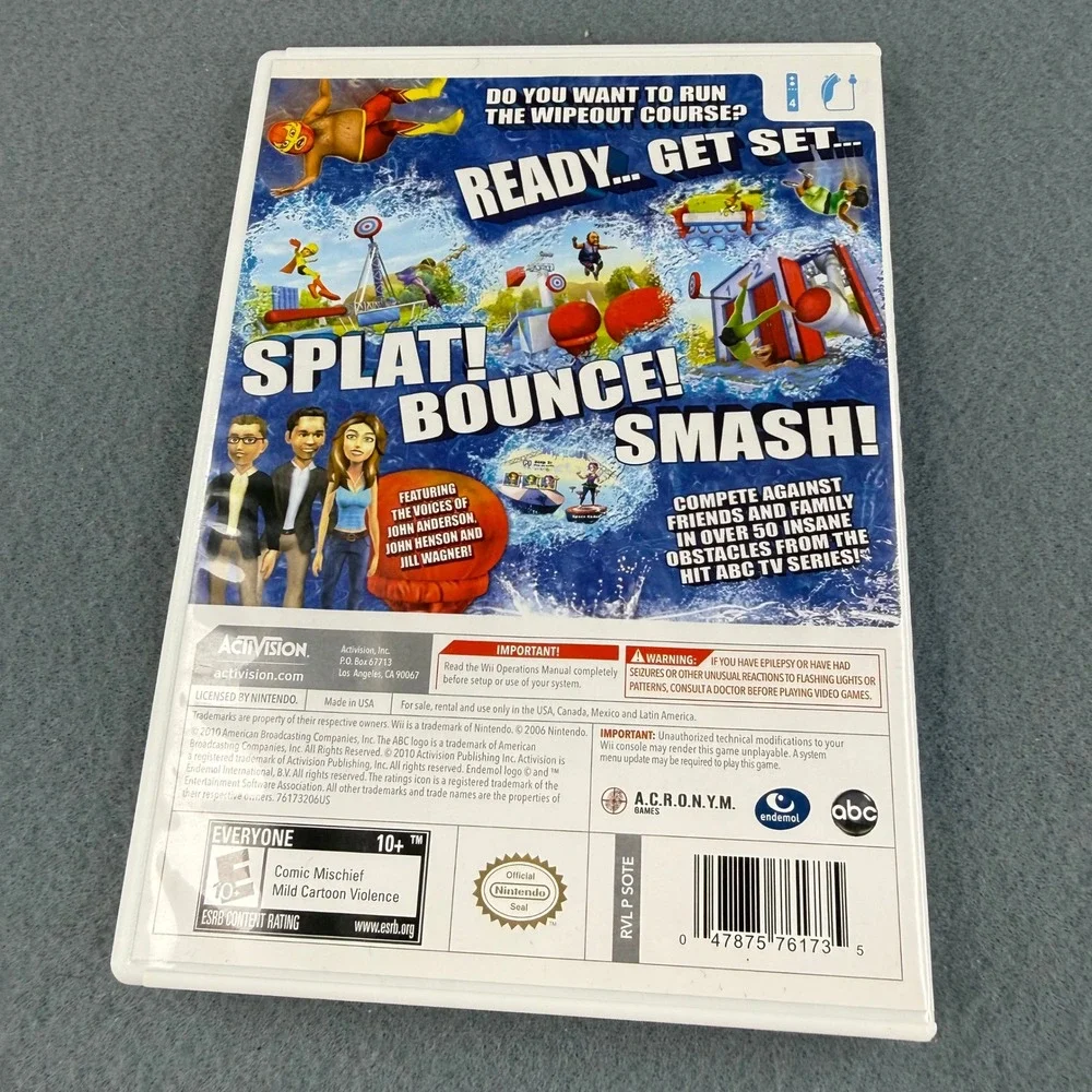 Activision‎ Wipeout The Game Nintendo Wii White Complete CIB ABC TV Series